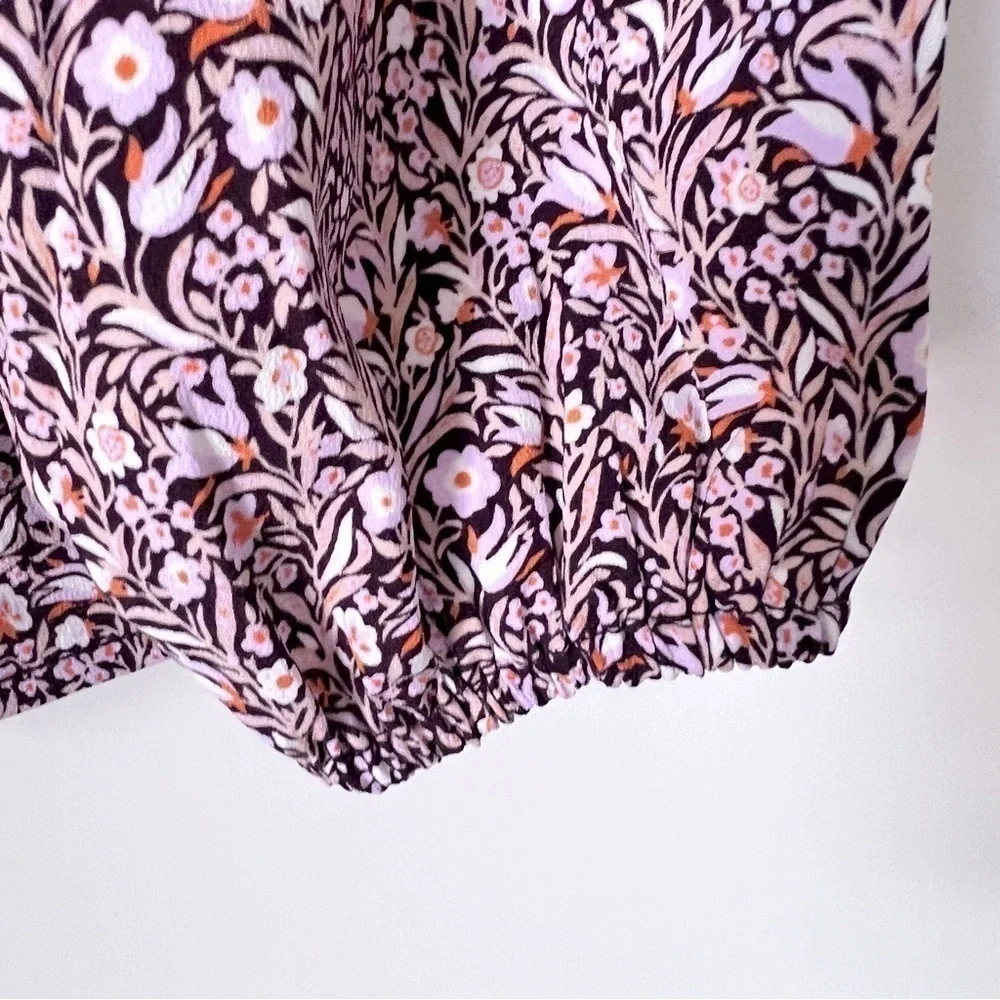 J. Crew Puff-Sleeve Satin Back Crepe Top Floral Flourish Blouse BL008 Fall 22